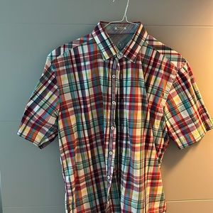Men’s L Bugatchi Short Sleve button down. Mint, Mint condition!